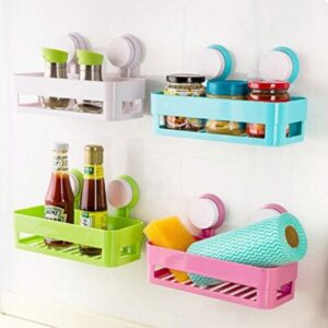 New Bathroom Shelf Suction Rack Organizer Cup Storage Shower Wall Basket
